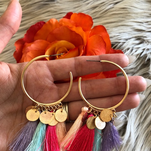 Boho Tassel Earrings - Picture 7 of 8